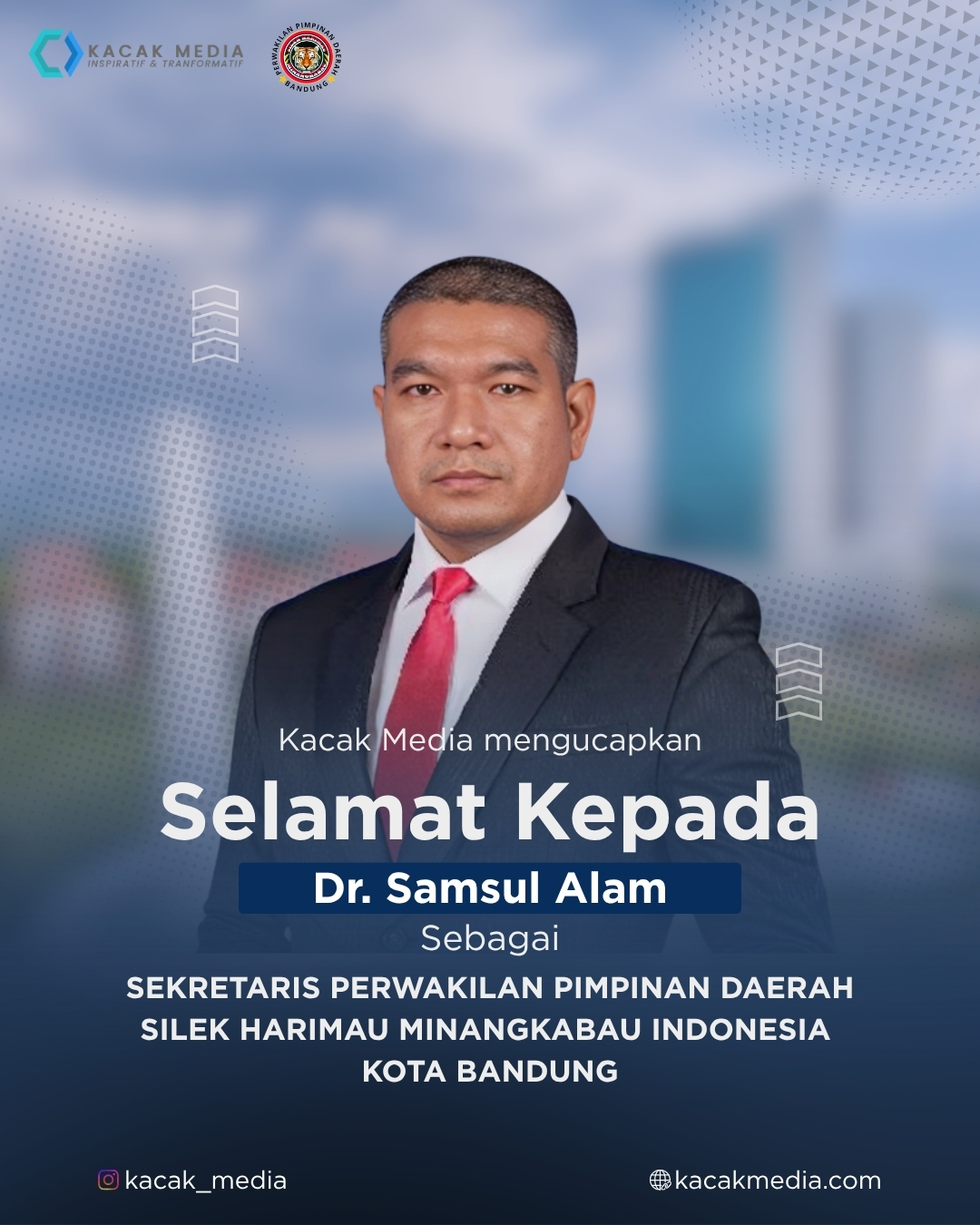 Dr. Samsul Alam resmi menjabat Sekretaris SHMI Kota Bandung