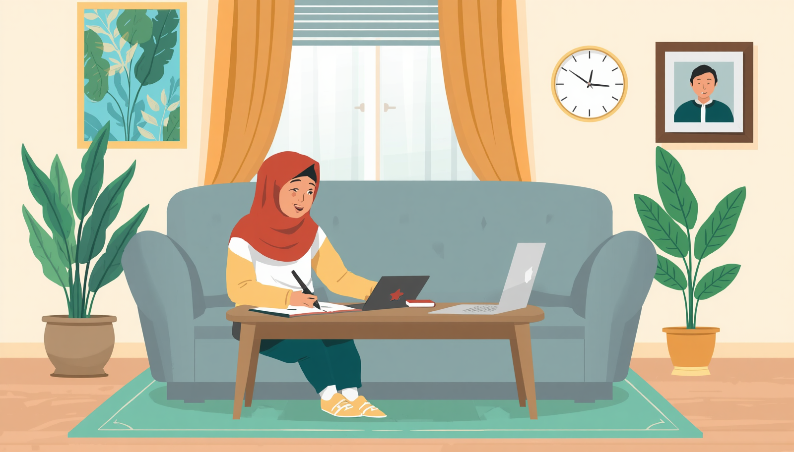 Ilustrasi mahasiswa mengikuti kuliah daring terkait kebijakan WFA 2026 di perguruan tinggi