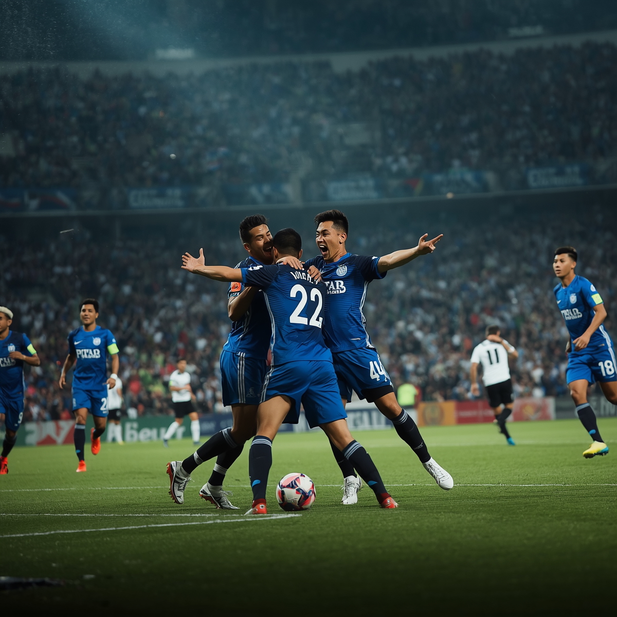 Pemain Persib Bandung merayakan gol saat imbang lawan Dewa United