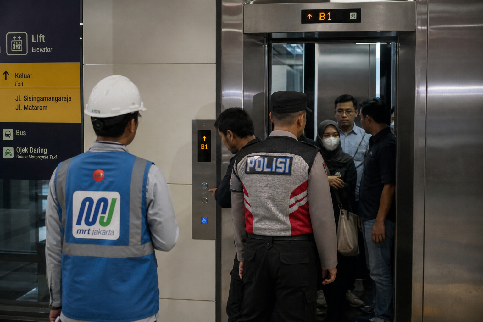 Penumpang MRT Jakarta terjebak di lift akibat pemadaman listrik 23 April 2026